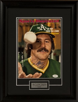 Jim "Catfish" Hunter Signed and Framed Sports Illustrated Cover